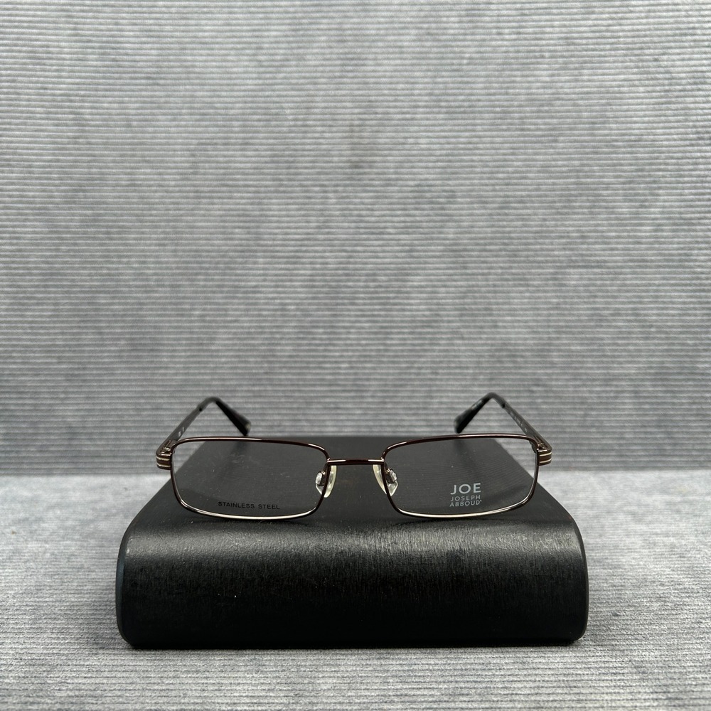 Joe Joseph Abboud JOE4015 Coffee Brown Stainless Steel Y2k Eyeglass Frames